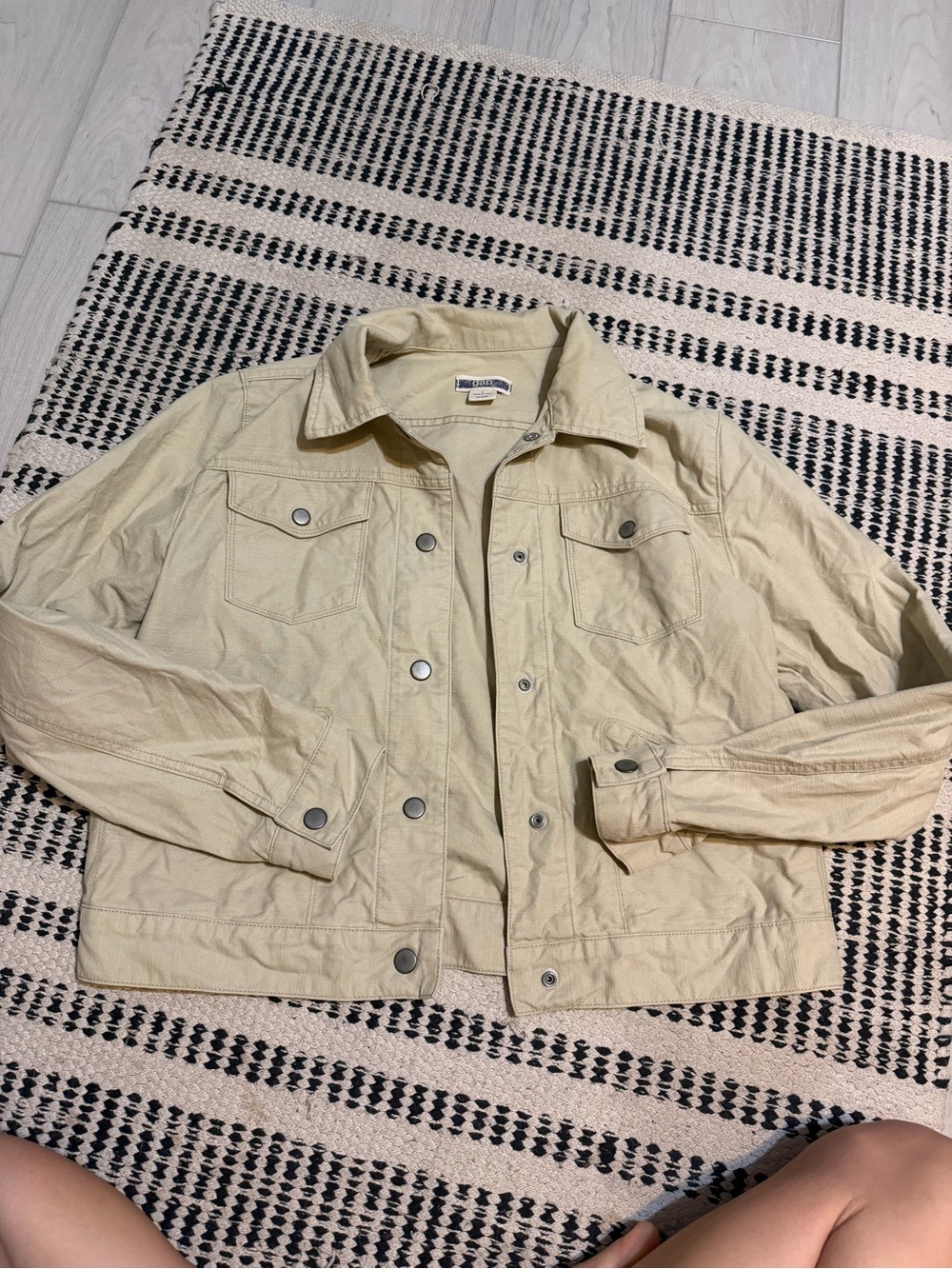 GAP Light Tan Button-Up Utility Jacket